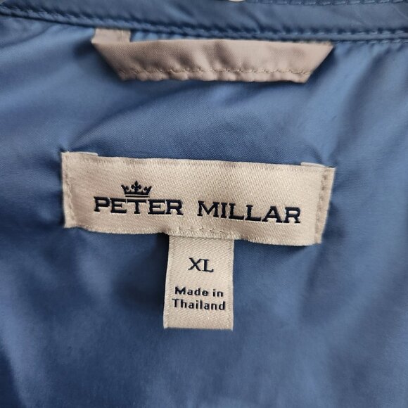 Peter Millar Mens Size XL Crown Light Weight Packable Puffer Vest Gray Blue Golf - Picture 3 of 6
